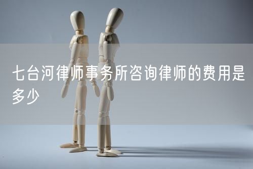 七臺河律師事務(wù)所咨詢律師的費用是多少