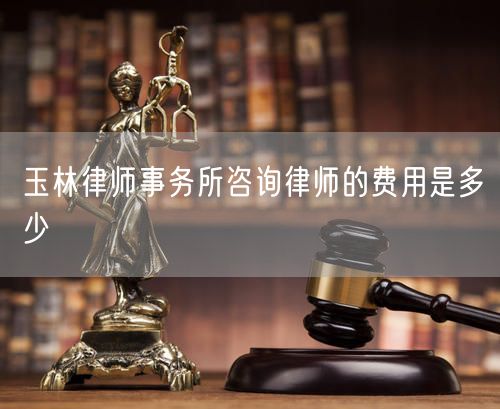 玉林律師事務(wù)所咨詢(xún)律師的費(fèi)用是多少
