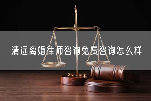 清遠(yuǎn)離婚律師咨詢免費(fèi)咨詢怎么樣