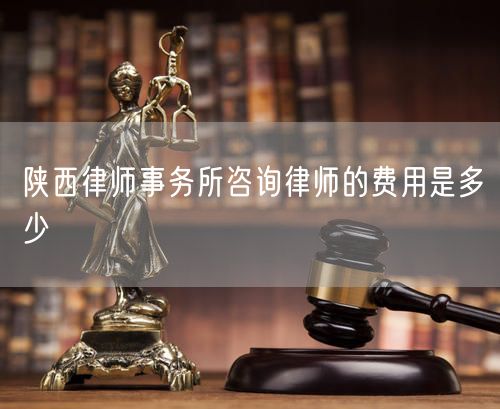 陜西律師事務(wù)所咨詢律師的費用是多少