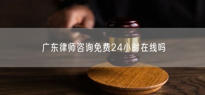廣東律師咨詢免費(fèi)24小時在線嗎
