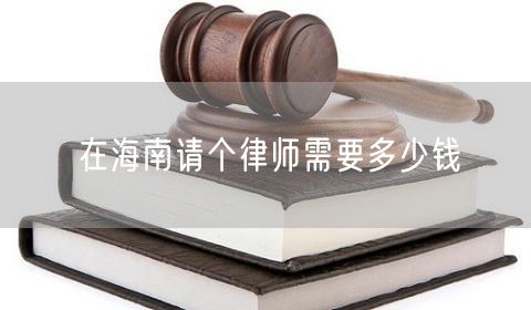 在海南請個律師需要多少錢