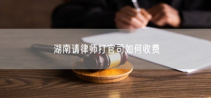 湖南請律師打官司如何收費(fèi)