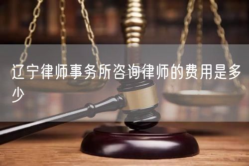 遼寧律師事務(wù)所咨詢律師的費用是多少