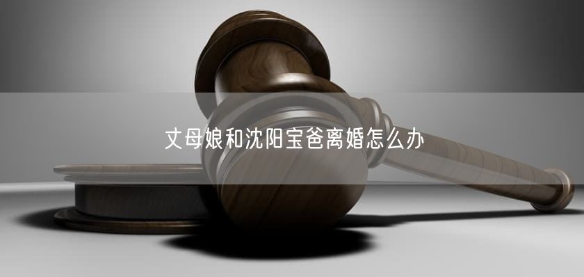 丈母娘和沈陽寶爸離婚怎么辦